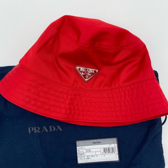 NEW Prada Nylon Bucket Hat Small S